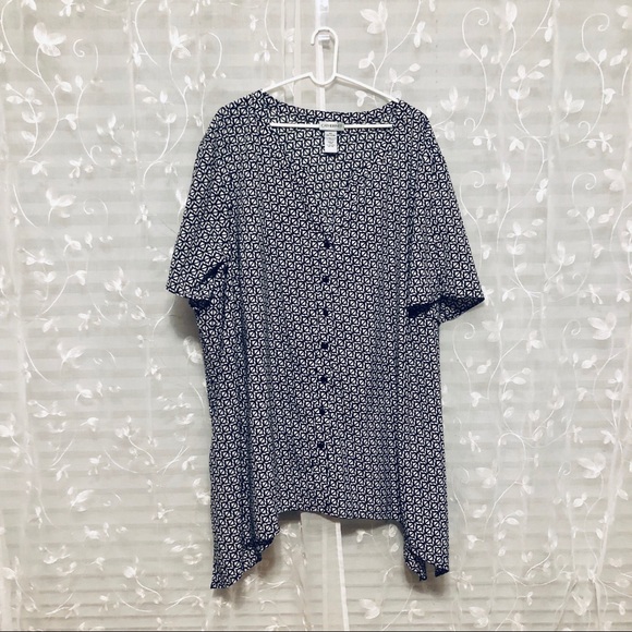 Catherines Tops - Catherines Shark Bite Hem Side Slit Top